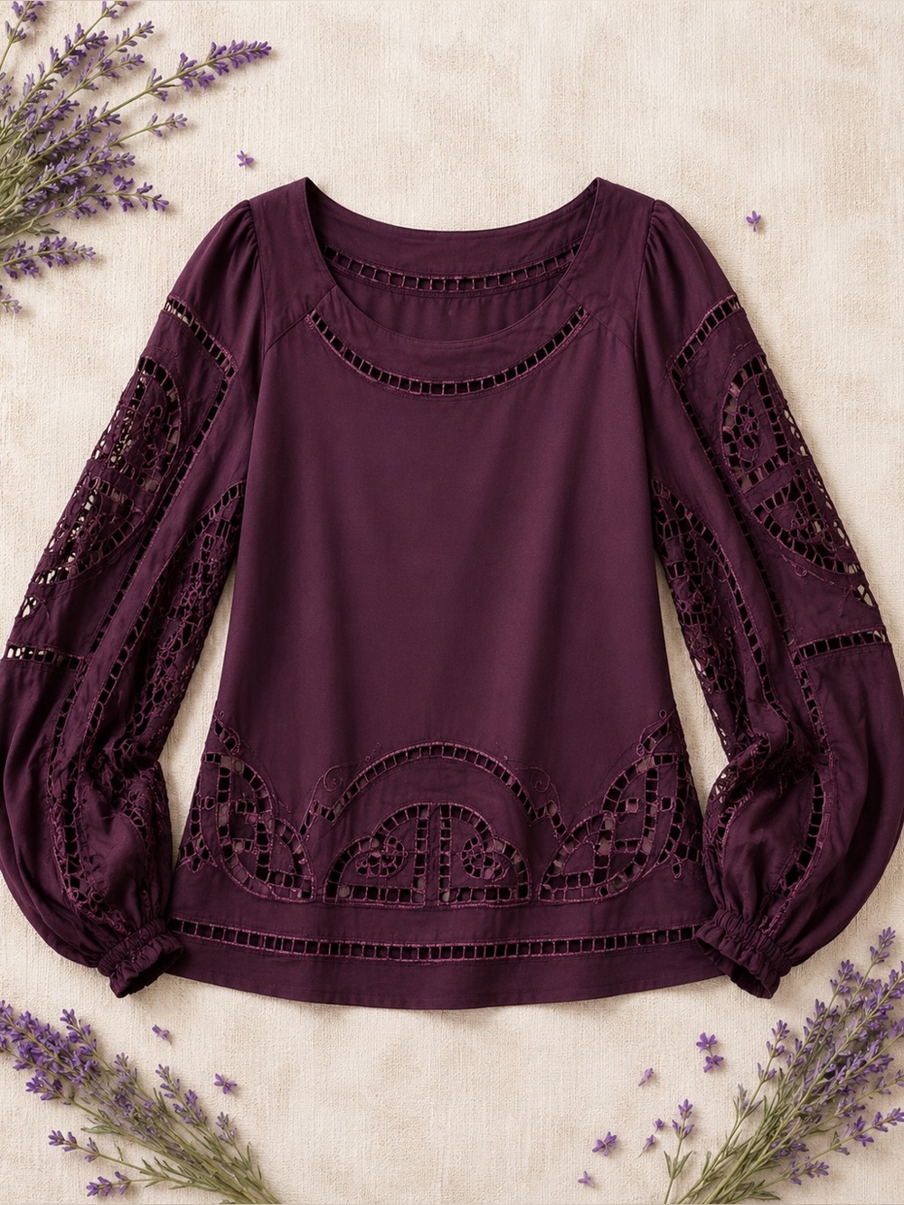 Anthropologie Meadow Rue Crochet Detail Top